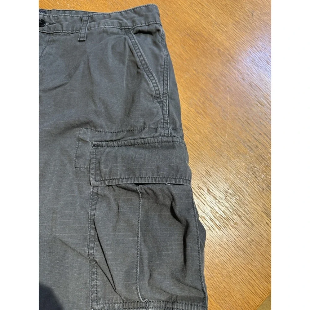 Levi's Ripstop Cargo Shorts Mens W34 Gray Cotton‎ Utility Military 9